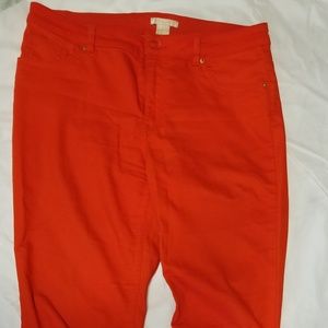 H & M Orange skinny jeans